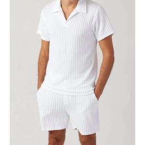 NEW SOL ANGELES mens riviera terry polo in white